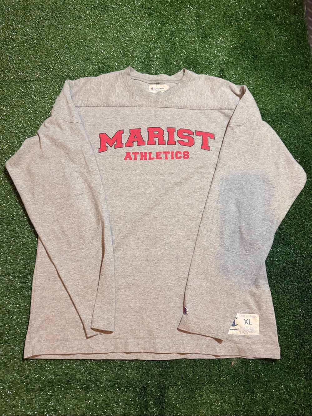 Champion Gray Marist Athletics Long-Sleeve Crewneck